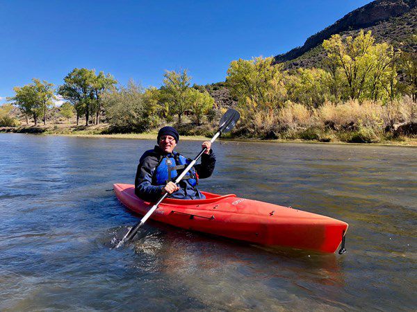 Winter kayaking